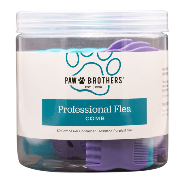 Paw Brothers Flea Comb 50 Piece Tub - Teal & Purple