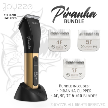 Joyzze D-Series Piranha Dual Speed Water Resistant Clipper Bundle